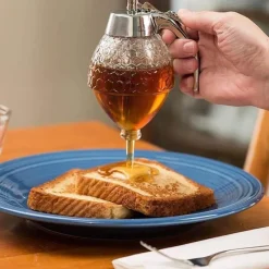 The Cozy Mug Küche & Esszimmer-Honigspender - Honighalter aus Wabenglas