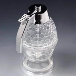 The Cozy Mug Küche & Esszimmer-Honigspender - Honighalter aus Wabenglas