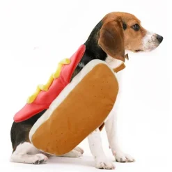 Decor Haustierzubehör-Hot Dog Kostüm für Hunde – Süßes Halloween Haustier Outfit