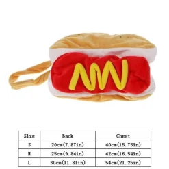 Decor Haustierzubehör-Hot Dog Kostüm für Hunde – Süßes Halloween Haustier Outfit