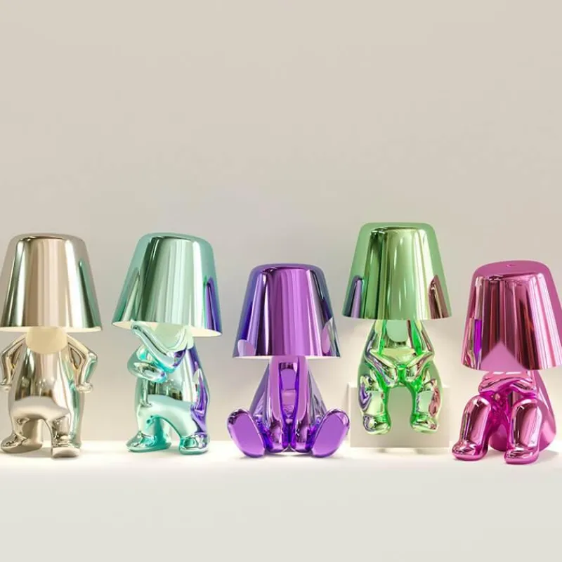 Bright Accents Beleuchtung-Humanoide Harz-Touch-Lampe - Buntes süßes Nachtlicht