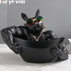 Tom Küche & Esszimmer-Hundestatue aus Kunstharz – einzigartige Wohndekoration, Skulptur, Geschenk für Hundeliebhaber