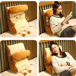 Plush Perch Bettzeug-I AM TOAST Süßes, bequemes, waschbares Nachtkissen