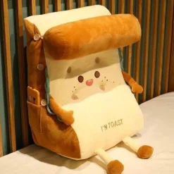 Plush Perch Bettzeug-I AM TOAST Süßes, bequemes, waschbares Nachtkissen