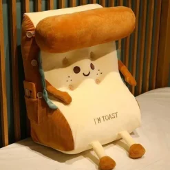 Plush Perch Bettzeug-I AM TOAST Süßes, bequemes, waschbares Nachtkissen