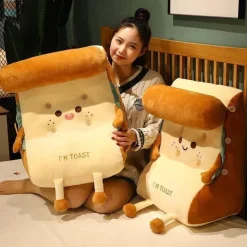 Plush Perch Bettzeug-I AM TOAST Süßes, bequemes, waschbares Nachtkissen