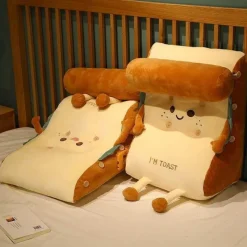 Plush Perch Bettzeug-I AM TOAST Süßes, bequemes, waschbares Nachtkissen