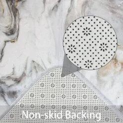 Aqua Essence Badezimmer-Ibiza Duschvorhang-Set – Schwarzes tropisches Dekor