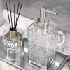The Bath Nook Badezimmer-Ice Pattern Soap Dispenser - Decorative Bathroom Accessory