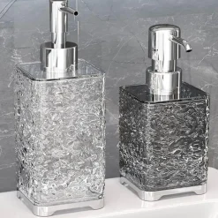 The Bath Nook Badezimmer-Ice Pattern Soap Dispenser - Decorative Bathroom Accessory