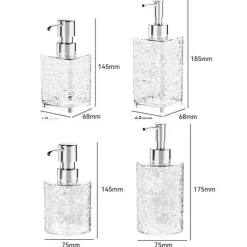 The Bath Nook Badezimmer-Ice Pattern Soap Dispenser - Decorative Bathroom Accessory