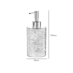 The Bath Nook Badezimmer-Ice Pattern Soap Dispenser - Decorative Bathroom Accessory