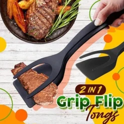 The Culinary Kit Küche & Esszimmer-2-in-1 Easy Flip Tong – Multifunktionales Küchenwerkzeug