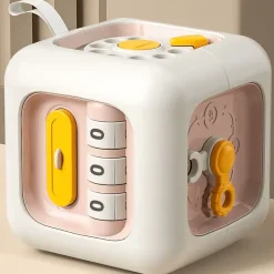 DecorOfficial Babyspielzeug-6-in-1 Montessori Busy Cube – Pädagogisches Sensorikspielzeug für Kleinkinder