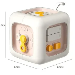 DecorOfficial Babyspielzeug-6-in-1 Montessori Busy Cube – Pädagogisches Sensorikspielzeug für Kleinkinder
