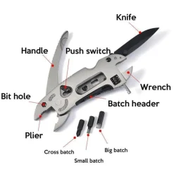 Gear Up u0026 Go Outdoor-Gadgets|Outdoor & Garten-9-in-1 Schlüsselanhänger-Schraubendreher – Multifunktionales Taschenwerkzeug