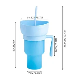 The Decor Haven Küche & Esszimmer|Outdoor-Artikel-2-in-1 Snack- und Getränkehalter Cup