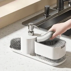 Aqua Essence Badezimmer-3-in-1 Soap Dispenser Set - Multi-Purpose Bathroom Organizer