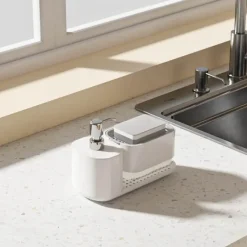 Aqua Essence Badezimmer-3-in-1 Soap Dispenser Set - Multi-Purpose Bathroom Organizer