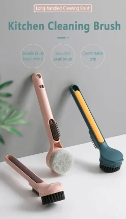 The Culinary Kit Küche & Esszimmer-2in1 Spülbürste mit langem Griff