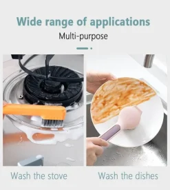 The Culinary Kit Küche & Esszimmer-2in1 Spülbürste mit langem Griff