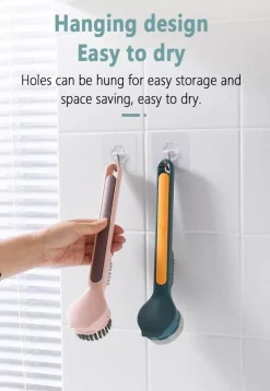 The Culinary Kit Küche & Esszimmer-2in1 Spülbürste mit langem Griff