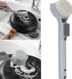 The Culinary Kit Küche & Esszimmer-2in1 Spülbürste mit langem Griff