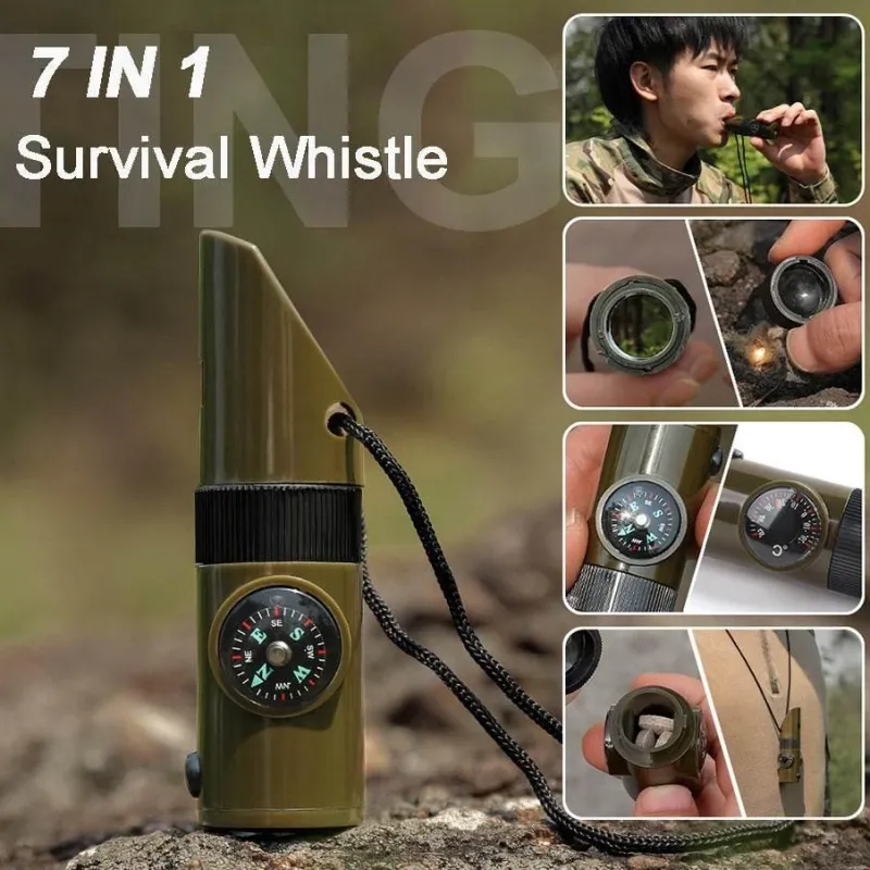 The Outdoor Vault Camping-Werkzeuge|Heimwerkzeuge-7-in-1-Überlebenswerkzeug – Tragbare Camping-Mehrzweckausrüstung