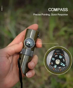 The Outdoor Vault Camping-Werkzeuge|Heimwerkzeuge-7-in-1-Überlebenswerkzeug – Tragbare Camping-Mehrzweckausrüstung