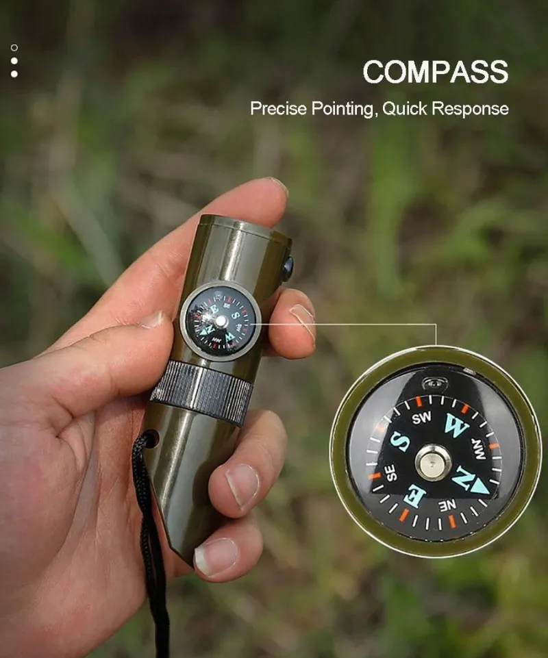 The Outdoor Vault Camping-Werkzeuge|Heimwerkzeuge-7-in-1-Überlebenswerkzeug – Tragbare Camping-Mehrzweckausrüstung