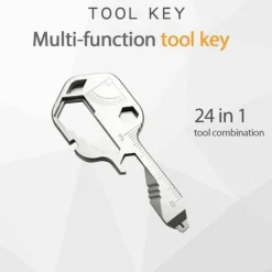 Roam Ready Outdoor-Gadgets|Heimwerkzeuge-24-in-1-EDC-Werkzeug in Schlüsselform – Multifunktions-Überlebensgerät