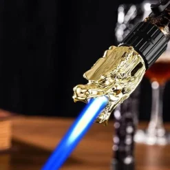 Cozy Living Camping-Werkzeuge|Camping Im Freien-Inferno Dragon Flame Feuerzeug – verstellbare, winddichte Fackel