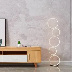 Luminous Stands Beleuchtung|Möbel-Infinity Ring Floor Lamp - Modern LED Light Fixture