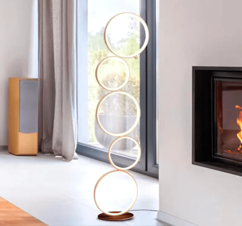 Luminous Stands Beleuchtung|Möbel-Infinity Ring Floor Lamp - Modern LED Light Fixture