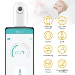 Kinder The Decor Haven Kinderwagen & Zubehör-Infrarot-Stirnthermometer – Tragbarer digitaler Temperaturscanner