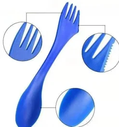 Tom Küche & Esszimmer-3-in-1-Göffel-Set für Kinder – Besteck für Camping, Wandern und Picknick