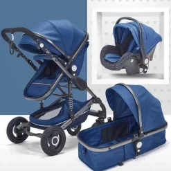 Kinder The Decor Haven Kinderwagen & Zubehör-3-in-1-Kinderwagen – Modernes, multifunktionales Hochlandschaftsdesign