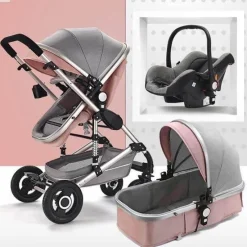 Kinder The Decor Haven Kinderwagen & Zubehör-3-in-1-Kinderwagen – Modernes, multifunktionales Hochlandschaftsdesign