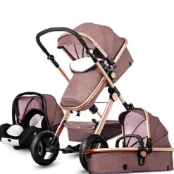 Kinder The Decor Haven Kinderwagen & Zubehör-3-in-1-Kinderwagen im europäischen Stil mit Korbwagen