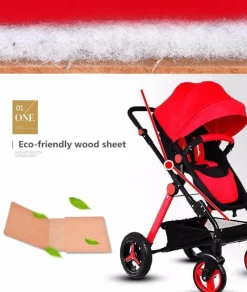 Kinder The Decor Haven Kinderwagen & Zubehör-3-in-1-Kinderwagen im europäischen Stil mit Korbwagen