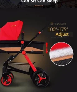 Kinder The Decor Haven Kinderwagen & Zubehör-3-in-1-Kinderwagen im europäischen Stil mit Korbwagen