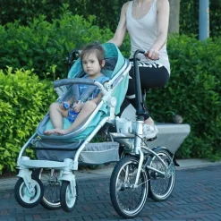 Kinder Wilderness Haven Kinderwagen & Zubehör|Outdoor-Artikel-2-in-1-Kinderwagenfahrrad - Umbaubares Lastenfahrrad