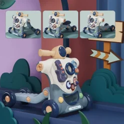 Kinder The Decor Haven Kinderwagen & Zubehör-3-in-1-Lauflernwagen für Babys – Anti-Rollover-Wagen