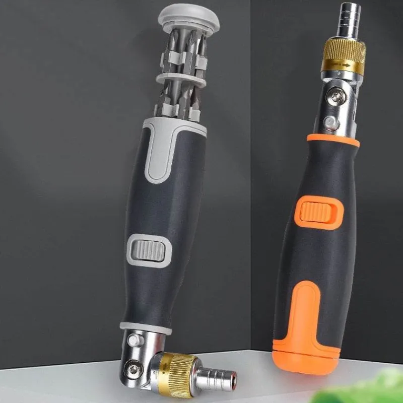 The Outdoor Vault Heimwerkzeuge|Outdoor & Garten-10-in-1-Mehrwinkel-Ratschenschraubendreher – Tragbares Werkzeug für vielseitigen Einsatz