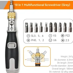 The Outdoor Vault Heimwerkzeuge|Outdoor & Garten-10-in-1-Mehrwinkel-Ratschenschraubendreher – Tragbares Werkzeug für vielseitigen Einsatz