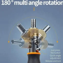 The Outdoor Vault Heimwerkzeuge|Outdoor & Garten-10-in-1-Mehrwinkel-Ratschenschraubendreher – Tragbares Werkzeug für vielseitigen Einsatz