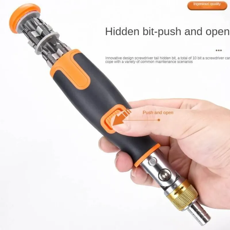 The Outdoor Vault Heimwerkzeuge|Outdoor & Garten-10-in-1-Mehrwinkel-Ratschenschraubendreher – Tragbares Werkzeug für vielseitigen Einsatz