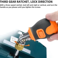 Cozy Living Outdoor & Garten|Heimwerkzeuge-8-in-1-Mini-Ratschenschraubendreher mit Magnet – Tragbares Werkzeug