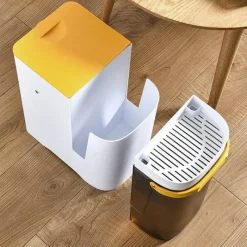 The Decor Haven Küche & Esszimmer|Gadgets Für Zuhause-2-in-1-Mülleimer – Doppelte Aufbewahrungslösung für nassen und trockenen Abfall