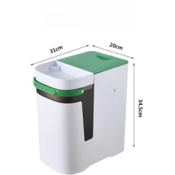 The Decor Haven Küche & Esszimmer|Gadgets Für Zuhause-2-in-1-Mülleimer – Doppelte Aufbewahrungslösung für nassen und trockenen Abfall